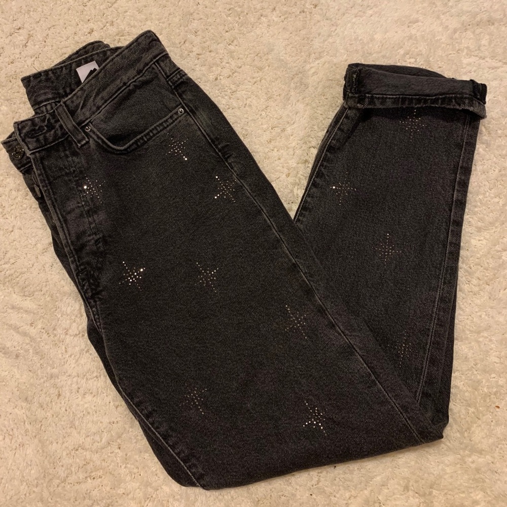Bedazzle detail vintage mom jeans